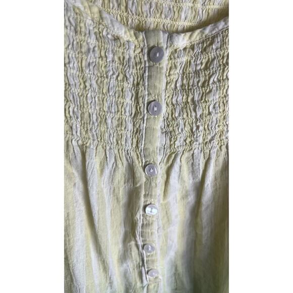 Free People Little Bit of Something Ombre Oversized Blouse Citron Size M NWOT - Picture 6 of 9